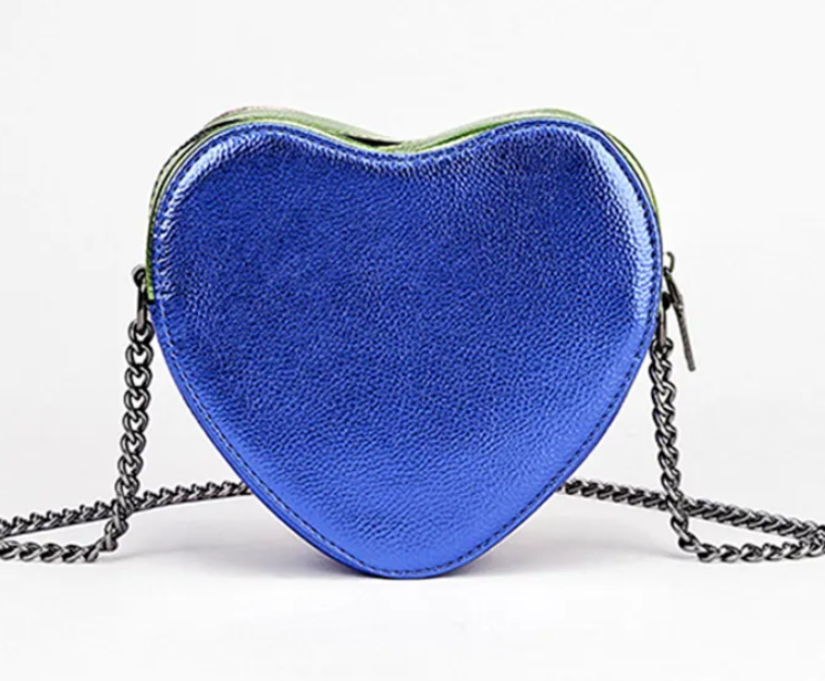 Women's Heart-Shape Shoulder Handbag with Chain Strap, Streetwear Shoulder Bag